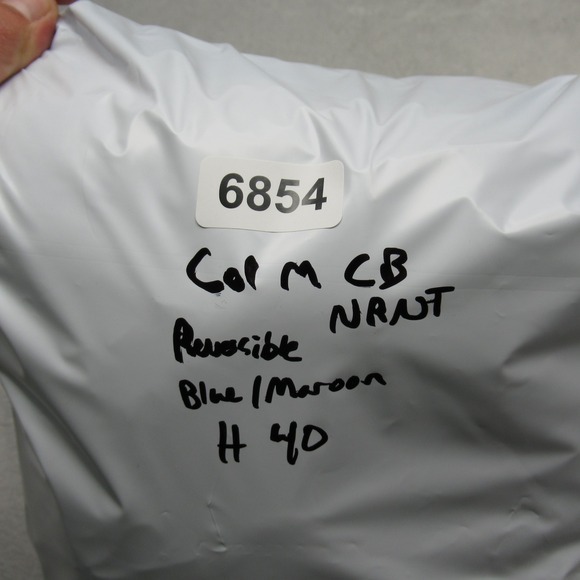 Vintage Columbia Jacket Mens XL Blue Maroon Insulated Reversible Full Zip Bomber - Picture 12 of 12